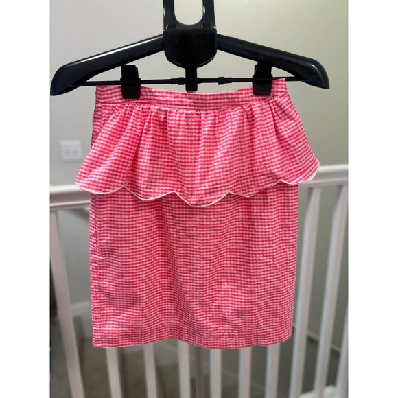 Lilly Pulitzer Hot Pink Peplum Skirt Size 2 - Picture 1 of 8